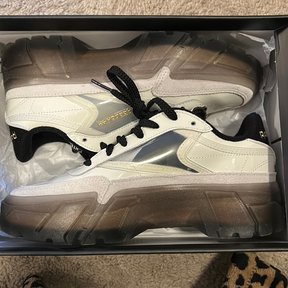 Brand new Reebok club C cardi b shoes